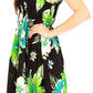 Sakkas Murni Women's Casual Summer Cocktail Elastic Stretchy Floral Print Dress