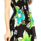 Sakkas Murni Women's Casual Summer Cocktail Elastic Stretchy Floral Print Dress