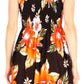 Sakkas Murni Women's Casual Summer Cocktail Elastic Stretchy Floral Print Dress