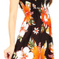 Sakkas Murni Women's Casual Summer Cocktail Elastic Stretchy Floral Print Dress