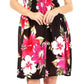 Sakkas Murni Women's Casual Summer Cocktail Elastic Stretchy Floral Print Dress
