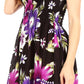 Sakkas Murni Women's Casual Summer Cocktail Elastic Stretchy Floral Print Dress