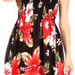 Sakkas Murni Women's Casual Summer Cocktail Elastic Stretchy Floral Print Dress