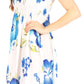 Sakkas Murni Women's Casual Summer Cocktail Elastic Stretchy Floral Print Dress