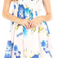 Sakkas Murni Women's Casual Summer Cocktail Elastic Stretchy Floral Print Dress
