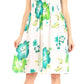 Sakkas Murni Women's Casual Summer Cocktail Elastic Stretchy Floral Print Dress