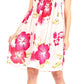 Sakkas Murni Women's Casual Summer Cocktail Elastic Stretchy Floral Print Dress