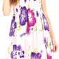 Sakkas Murni Women's Casual Summer Cocktail Elastic Stretchy Floral Print Dress