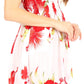 Sakkas Murni Women's Casual Summer Cocktail Elastic Stretchy Floral Print Dress