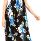 Sakkas Iyabo Women's Sleeveless Casual Summer Floral Print Dress Maxi Long Stretch