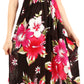 Sakkas Iyabo Women's Sleeveless Casual Summer Floral Print Dress Maxi Long Stretch