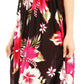 Sakkas Iyabo Women's Sleeveless Casual Summer Floral Print Dress Maxi Long Stretch