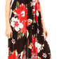 Sakkas Iyabo Women's Sleeveless Casual Summer Floral Print Dress Maxi Long Stretch