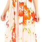 Sakkas Iyabo Women's Sleeveless Casual Summer Floral Print Dress Maxi Long Stretch