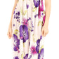 Sakkas Iyabo Women's Sleeveless Casual Summer Floral Print Dress Maxi Long Stretch