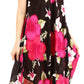 Sakkas Aba Women's Casual Summer Floral Print Sleeveless Loose Dress Cover-up
