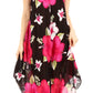 Sakkas Aba Women's Casual Summer Floral Print Sleeveless Loose Dress Cover-up