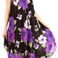 Sakkas Aba Women's Casual Summer Floral Print Sleeveless Loose Dress Cover-up