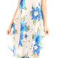 Sakkas Aba Women's Casual Summer Floral Print Sleeveless Loose Dress Cover-up
