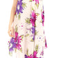 Sakkas Aba Women's Casual Summer Floral Print Sleeveless Loose Dress Cover-up