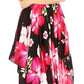 Sakkas Hamisi Women's Tube Spaghetti Strap Floral Print Summer Casual Short Dress