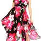 Sakkas Hamisi Women's Tube Spaghetti Strap Floral Print Summer Casual Short Dress