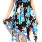 Sakkas Kiera Women's Tube Spaghetti Strap Floral Print Summer Casual Short Dress