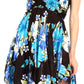 Sakkas Kiera Women's Tube Spaghetti Strap Floral Print Summer Casual Short Dress
