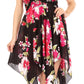 Sakkas Kiera Women's Tube Spaghetti Strap Floral Print Summer Casual Short Dress