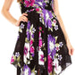 Sakkas Kiera Women's Tube Spaghetti Strap Floral Print Summer Casual Short Dress
