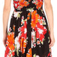 Sakkas Kiera Women's Tube Spaghetti Strap Floral Print Summer Casual Short Dress