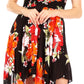 Sakkas Kiera Women's Tube Spaghetti Strap Floral Print Summer Casual Short Dress