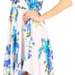 Sakkas Kiera Women's Tube Spaghetti Strap Floral Print Summer Casual Short Dress