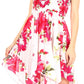 Sakkas Kiera Women's Tube Spaghetti Strap Floral Print Summer Casual Short Dress