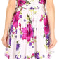 Sakkas Kiera Women's Tube Spaghetti Strap Floral Print Summer Casual Short Dress