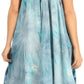 Sakkas Magy Women's Casual Summer Sleeveless Loose Tank Dress Tie-dye Floral Print
