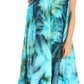 Sakkas Magy Women's Casual Summer Sleeveless Loose Tank Dress Tie-dye Floral Print