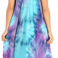 Sakkas Magy Women's Casual Summer Sleeveless Loose Tank Dress Tie-dye Floral Print