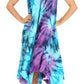 Sakkas Magy Women's Casual Summer Sleeveless Loose Tank Dress Tie-dye Floral Print