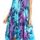 Sakkas Magy Women's Casual Summer Sleeveless Loose Tank Dress Tie-dye Floral Print