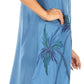 Sakkas Tinna Women's Casual Sleeveless Tank Flare Midi Boho Print Dress Cover-up