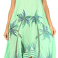 Sakkas Tinna Women's Casual Sleeveless Tank Flare Midi Boho Print Dress Cover-up