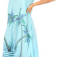 Sakkas Tinna Women's Casual Sleeveless Tank Flare Midi Boho Print Dress Cover-up