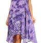 Sakkas Tinna Women's Casual Sleeveless Tank Flare Midi Boho Print Dress Cover-up