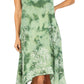 Sakkas Tinna Women's Casual Sleeveless Tank Flare Midi Boho Print Dress Cover-up