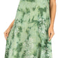 Sakkas Tinna Women's Casual Sleeveless Tank Flare Midi Boho Print Dress Cover-up