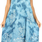 Sakkas Tinna Women's Casual Sleeveless Tank Flare Midi Boho Print Dress Cover-up