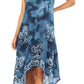 Sakkas Tinna Women's Casual Sleeveless Tank Flare Midi Boho Print Dress Cover-up