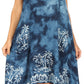 Sakkas Tinna Women's Casual Sleeveless Tank Flare Midi Boho Print Dress Cover-up