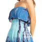 Boho Summer Women's Sun Dress with Smock Elastic and Strapless Design - Sakkas Tami